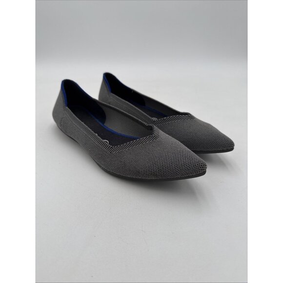 Rothy’s Shoes - Rothy's Point Birdseye Gray Women's Shoes Flats Loafers Slip Size 9.5